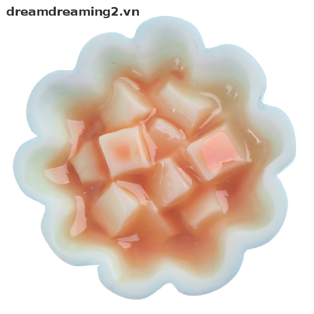 Bộ 2 Mô Hình Thức Ăn mini Bằng Nhựa resin Trang Trí Nhà Búp Bê