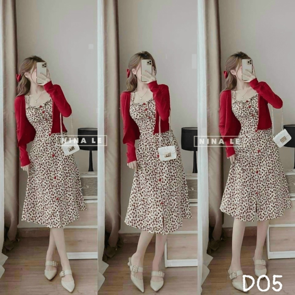 (Mẫu Mới) Đầm Lụa Kèm Áo Khoác Gu Thời Trang Siêu HOT UP hhp