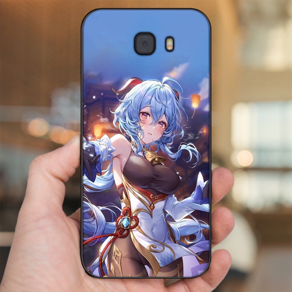 Ốp lưng Samsung C9 Pro viền đen in hình Ganyu Genshin Impact