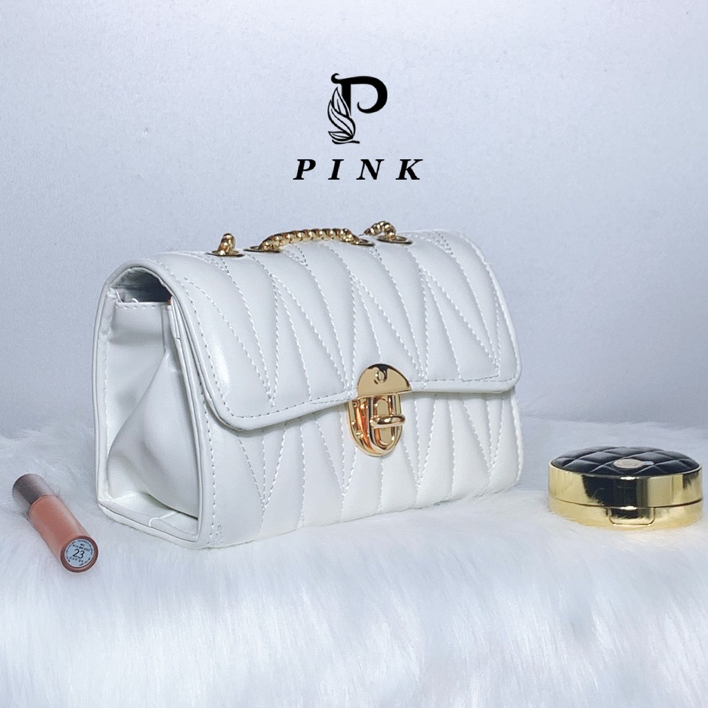 Túi đeo chéo nữ giá rẻ , Túi xách nữ dây xích đeo cực xinh phối mọi loại đồ dễ TSPS30 Pink Shop