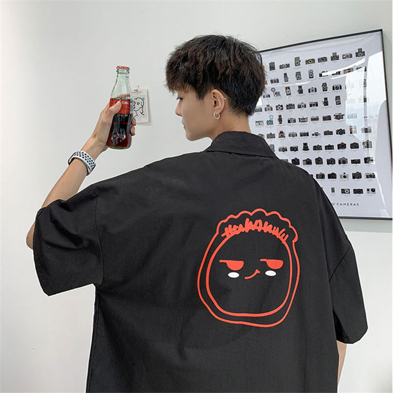 Áo Khoác Sơ Mi Tay Ngắn Dáng Rộng Thời Trang Mùa Hè Cho Nam | BigBuy360 - bigbuy360.vn