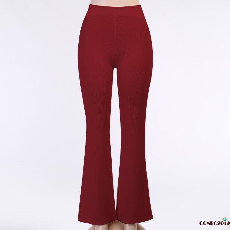 Quần Legging Thể Thao Lưng Cao Màu Trơn Thời Trang Cho Nữ
