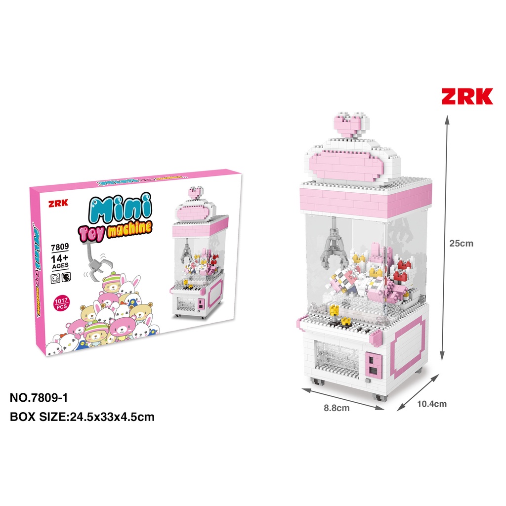 Bộ Đồ Chơi Lắp Ráp Máy Móc Kẹp 7809 Màu Hồng Cho Bé
