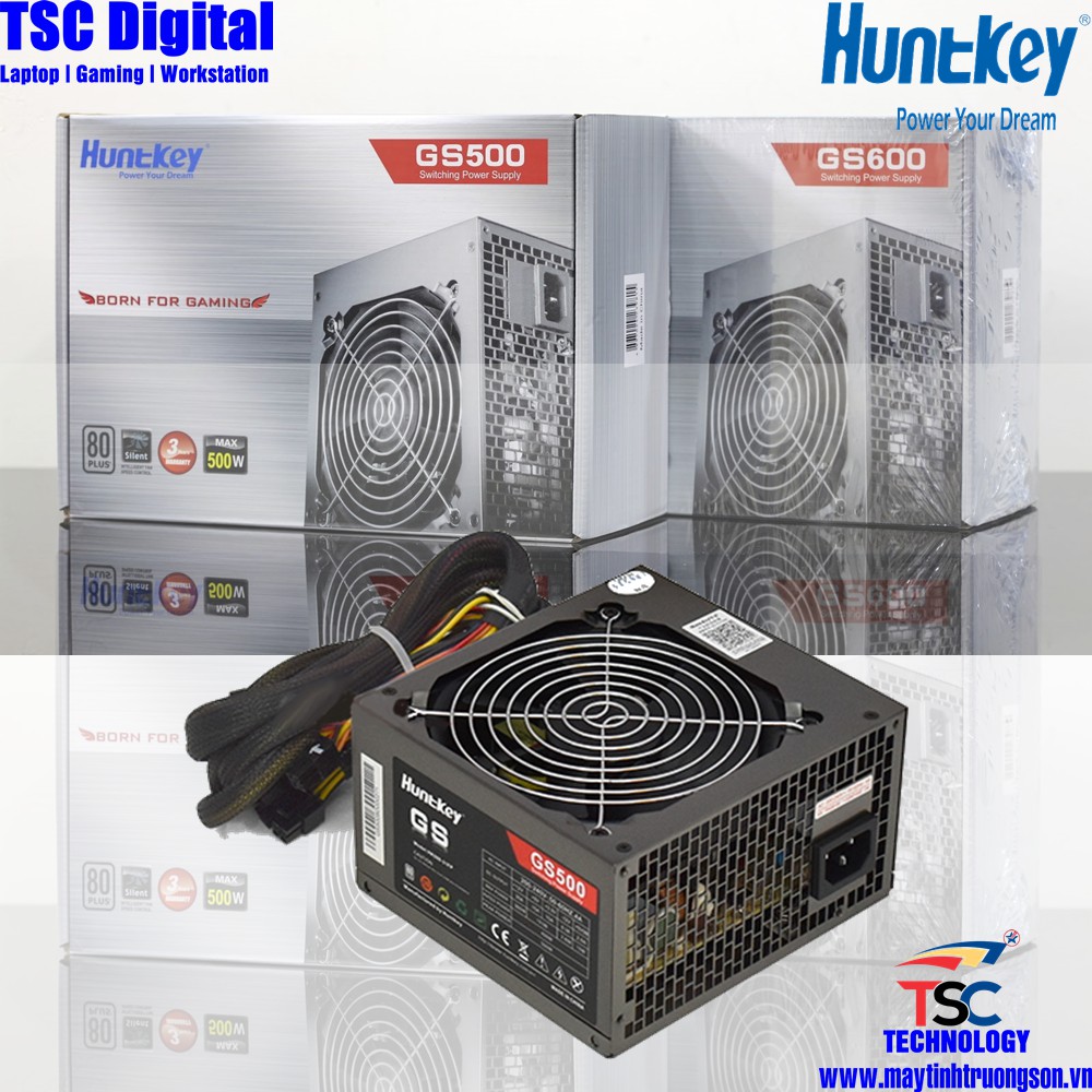 Nguồn Máy Tính Huntkey GS500 500W Bảo Hành 3 Năm | Đẳng Cấp Gaming