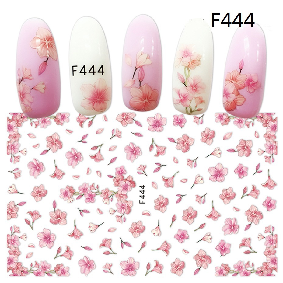 1 Nhãn Dán Trang Trí Móng Tay Hình Hoa Đào Mùa Xuân Hè F091-F701