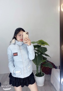 Áo phao béo nữ, mũ tháo đc