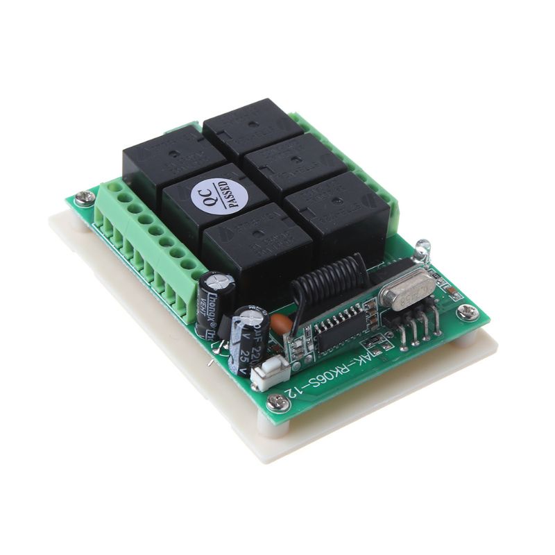 Bảng mạch 6 kênh không dây IOR DC12V 433MHz