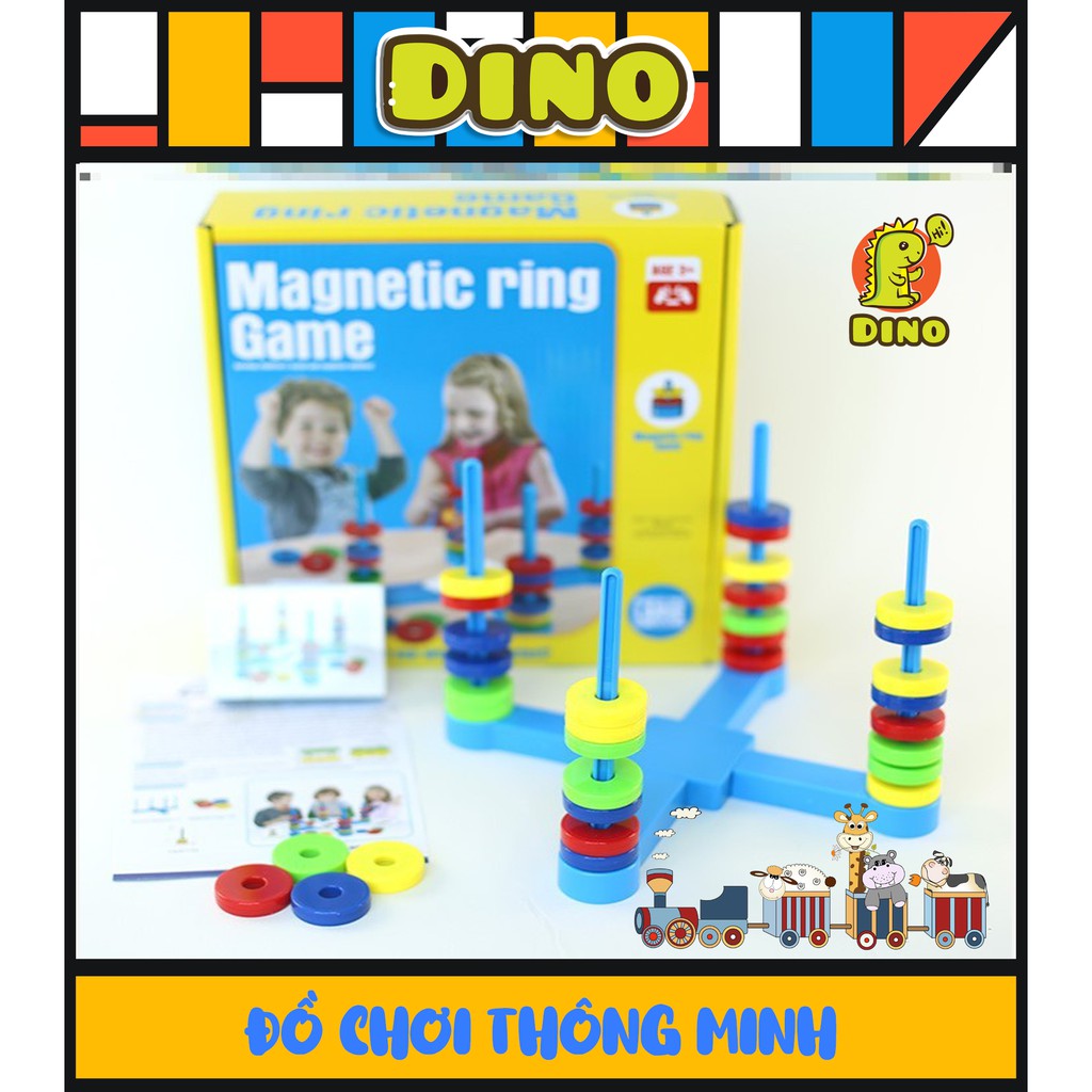 Đồ chơi xếp hình, ghép vòng nam châm, Magnetic Ring Game đồ chơi giáo dục cho trẻ em – DINO