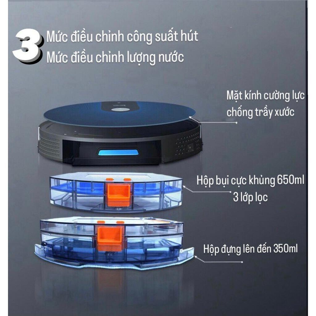 Robot Hút Bụi Lau Nhà Cao Cấp KAW, Tự Động Sạc Pin, Cảm Biến Chống Rơi, Chống Va Chạm, Khay Đựng Nươc Lớn | BigBuy360 - bigbuy360.vn