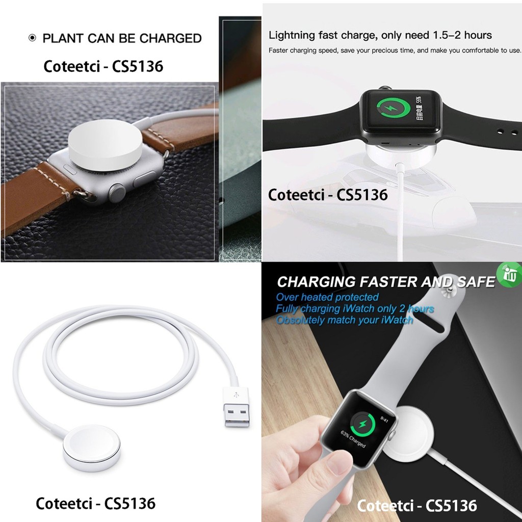 [GIÁ TỐT] DÂY CÁP SẠC NAM CHÂM APPLE WATCH COTETTCI CHÍNH HÃNG [NEW SALEOFF]