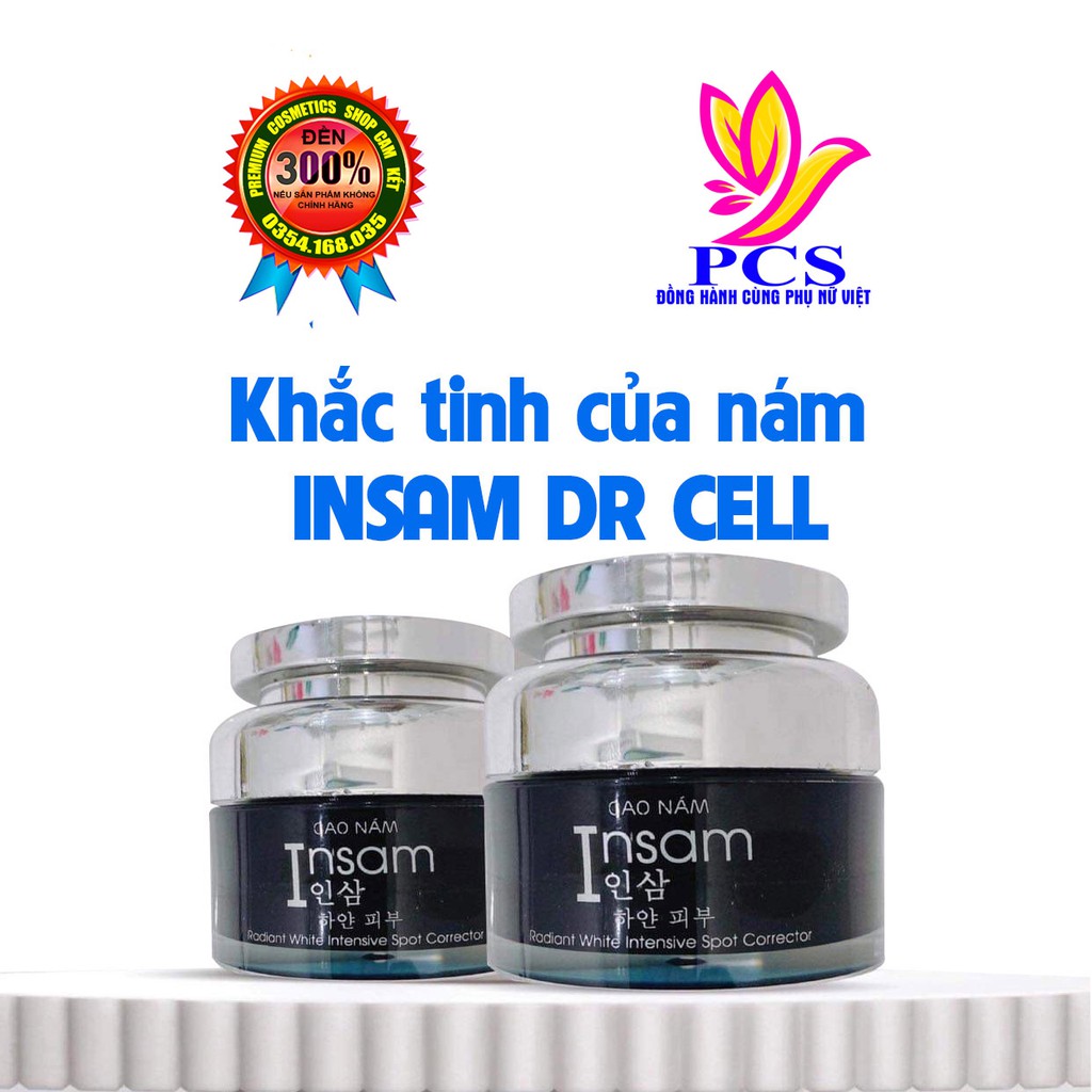 Cao Nám Insam Dr Cell, Kem Nám Hiệu Quả Giúp Làm Mờ Thâm Nám Da, Sạm Da, Tàn Nhang, Chông Lõa Hóa Da, 20ml Chính Hãng