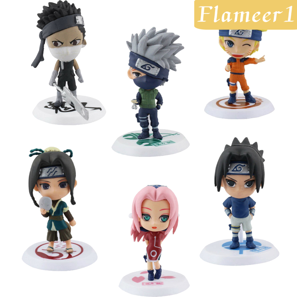 Set 1 / 6 Mô Hình Đồ Chơi Nhân Vật Trong Phim Hoạt Hình Naruto 7cm