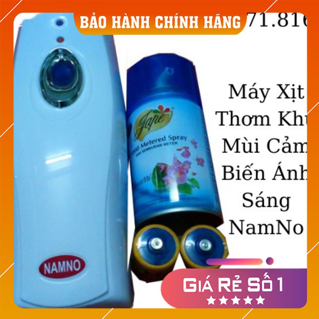 Máy xịt phòng thơm ,khử mùi tự động cảm biến ánh sáng NamNo