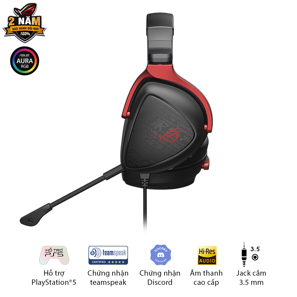 Tai nghe gaming ROG DELTA S CORE cổng 3.5mm, âm thanh vòm ảo 7.1, siêu nhẹ