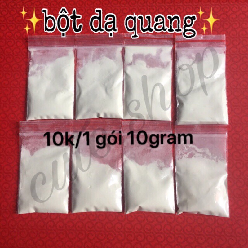 bột dạ quang( xem kĩ cách sử dụng)