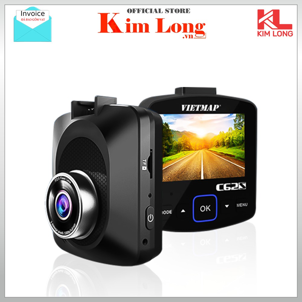 [Mã ELHA1503 giảm 5% đơn 3TR] Camera hành trình Vietmap C62S | Hành trình trước sau GPS giọng nói + Kèm Thẻ nhớ