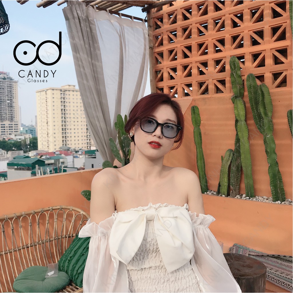 Kính mát vuông thời trang nam nữ 3331, có thể thay mắt kính râm cận - Kính mắt Candy
