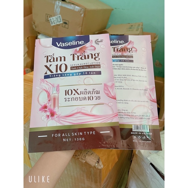 Tắm Trắng Vaseline 10x Bao Trắng