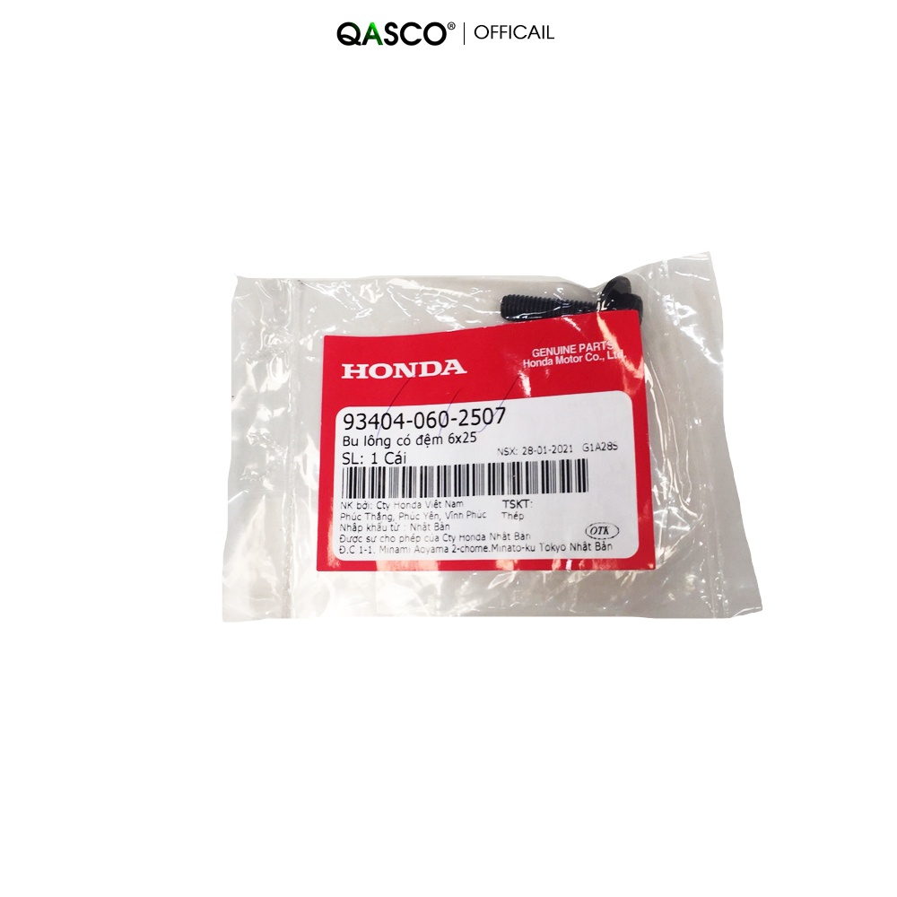 Bu lông có đệm HONDA 6x25 dùng chung nhiều xe  QA(934040602507) _( 370)