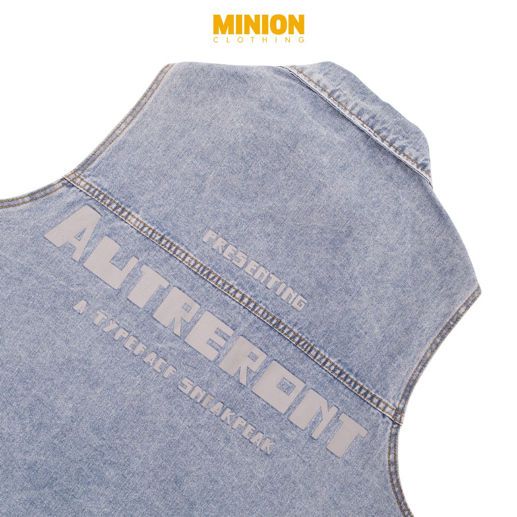 [Mã WABRHI5 giảm 15% đơn 599K] Áo gile jeans Minion Clothing form rộng, dáng Unisex, phong cách Ulzzang Streetwear A2813