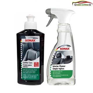 Bộ 2 Sản Phẩm Bảo Dưỡng Da Và Vệ Sinh Nội Thất Ô Tô Sonax