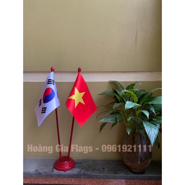 Cờ để bàn Việt Nam Hàn Quốc Mẫu 01