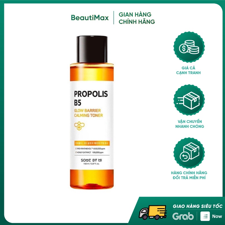 Some By Mi nước hoa hồng Propolis B5 Glow Barrier Calming Toner 150ml BeautiMax