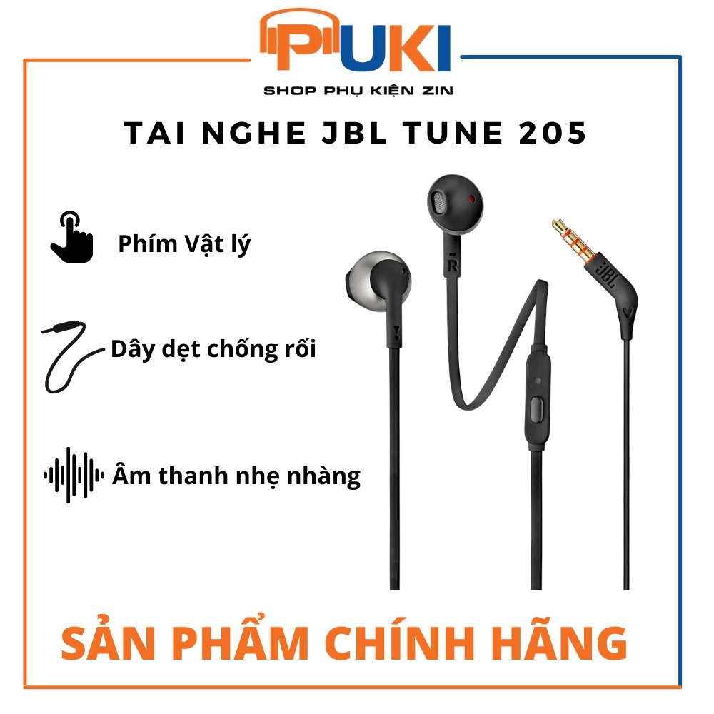 Tai nghe JBL TUNE 205 - Tai nghe cắm dây JBL Tune 205 Chính Hãng