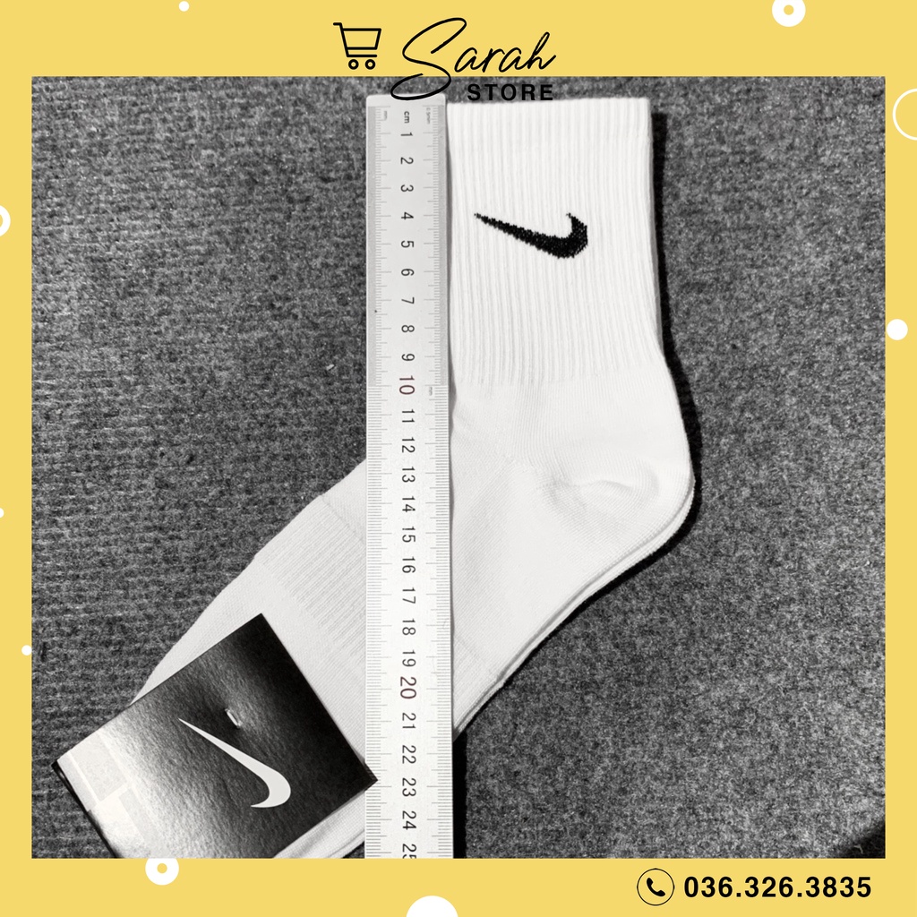 Tất Vớ NIKE Nam Nữ Cổ Cao Cổ Thấp Cổ Ngắn 3cm - 10cm - 14cm Dệt Kim Thể Thao Thời Trang Cao Cấp