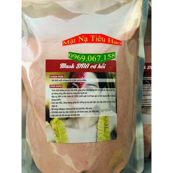 Bột đắp mặt nạ dna Cá Hồi collagen handmade 1kg