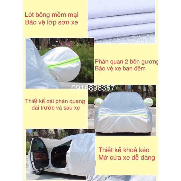 Bạt phủ xe ô tô 3 lớp Oxford, order taobao shop uy tín nhất, dày bền chịu nhiệt tốt