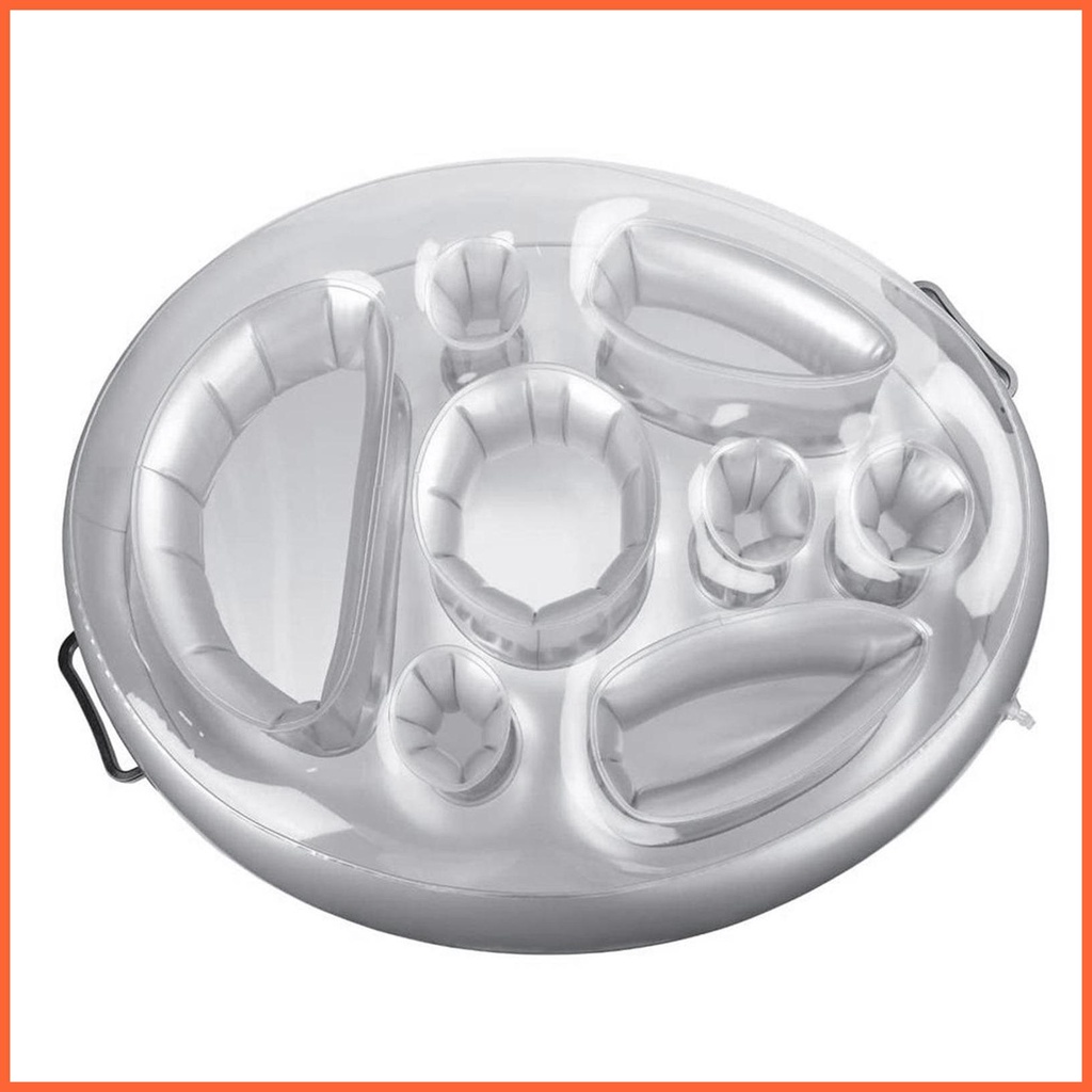 Phao Nổi PVC 8 Lỗ Giữ Thức Ăn / Nước Uống Nổi Trên Mặt Nước Uống