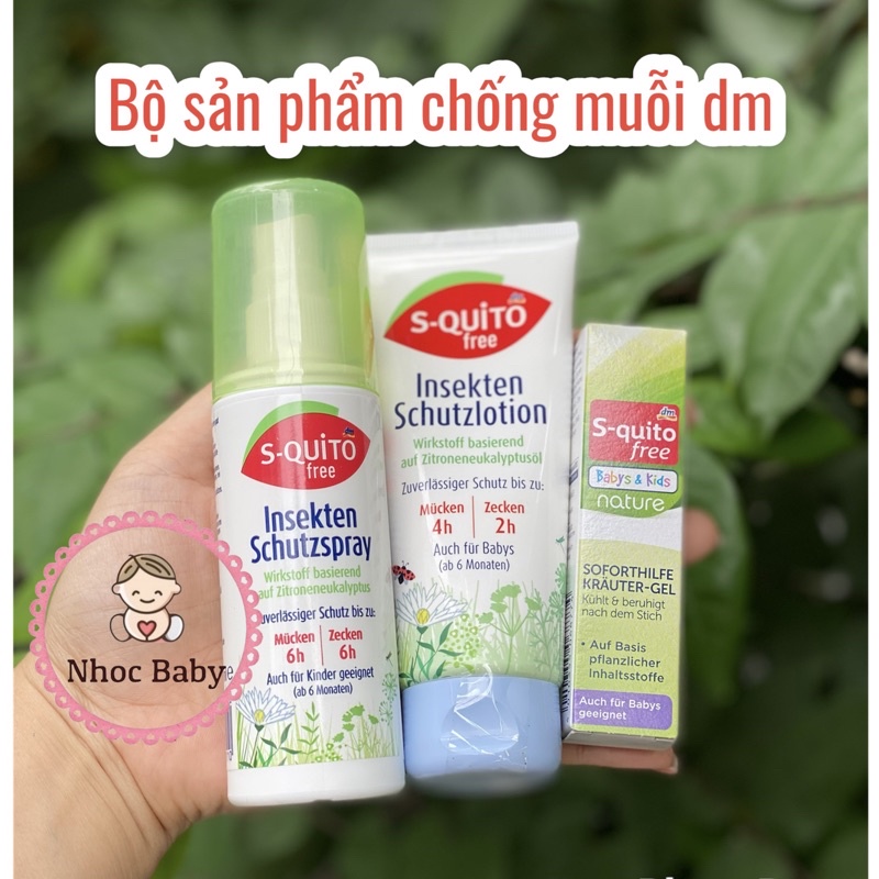 Bộ sản phẩm chống muỗi đốt và côn trùng cắn Squito free cho bé 6m+ 100ml