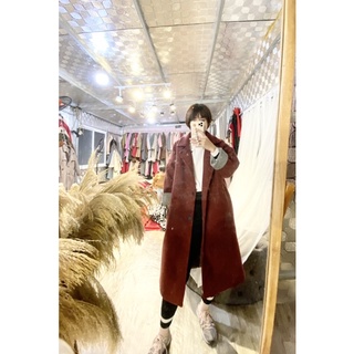 siêu phẩm áo dạ dài 2hand ép + lông cừu