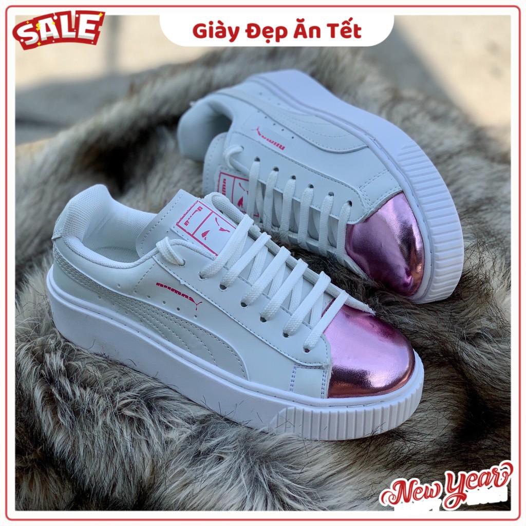 Giày thể thao sneaker nữ PAMU đế sọc kẻ màu