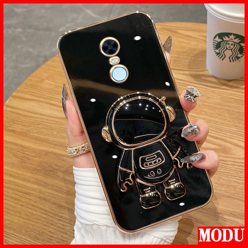 Ốp Điện Thoại Mạ Điện Họa Tiết Phi Hành Gia Cao Cấp Cho redmi 5 plus Đứng