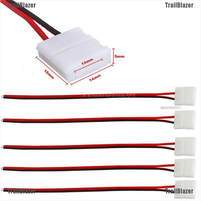 Set 10 Cáp PCB 2 Pin Nối Đèn LED 3528 / 5050 Màu Sắc Đơn