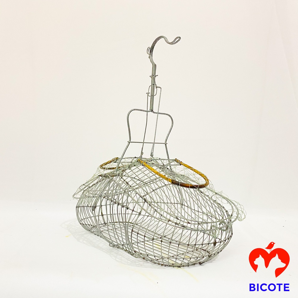 Lồng bẫy chim chào mào chim khuyên BICOTE chất liệu kẽm bền đẹp chốt cài tiện lợi