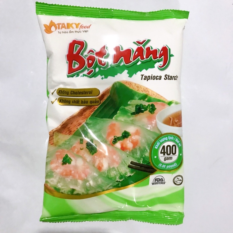 Bột năng tài ký 400g, làm trân châu đường đen từ bột năng trắng dẻo, dai bachhoaxu88