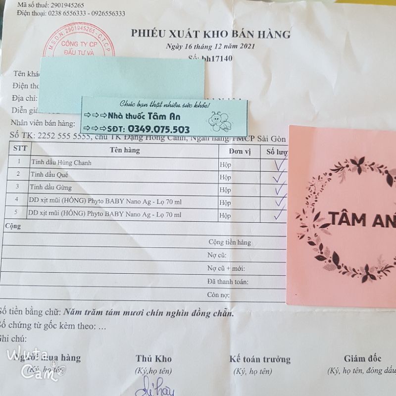 Tinh Dầu Húng Chanh Phyto Nguyên Chất 100%- Tăng Đề Kháng Cho Bé