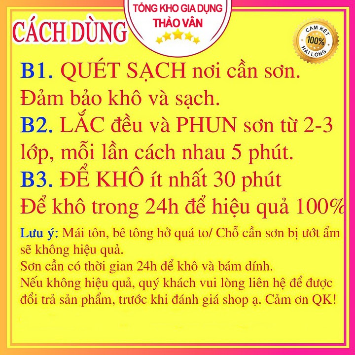 Chai dung dịch xịt chống dột - chống thấm nước - Bình xịt chống thấm, dột