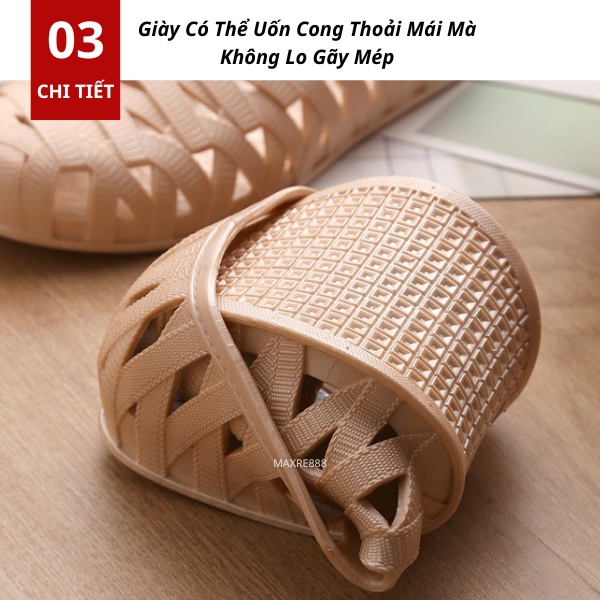 Giày nhựa dẻo nhiều màu đi mưa, đi biển form chuẩn - GN11