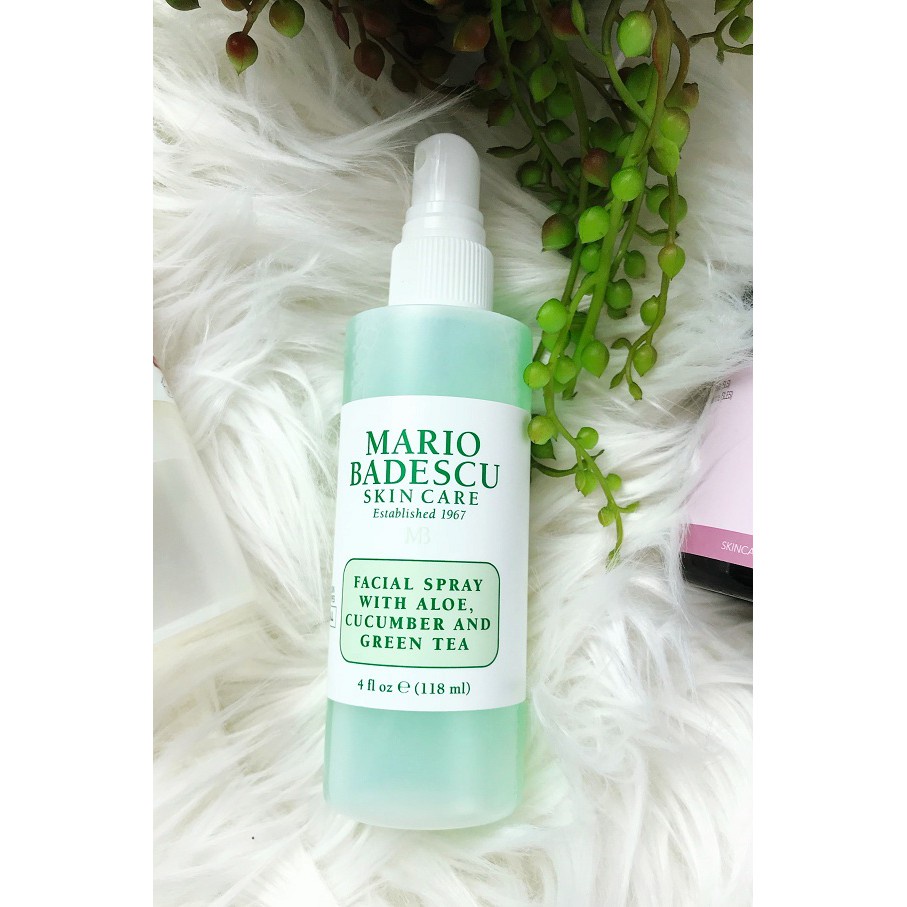 Toner xịt Mario Badescu Facial Spray Cucumber and Green Tea