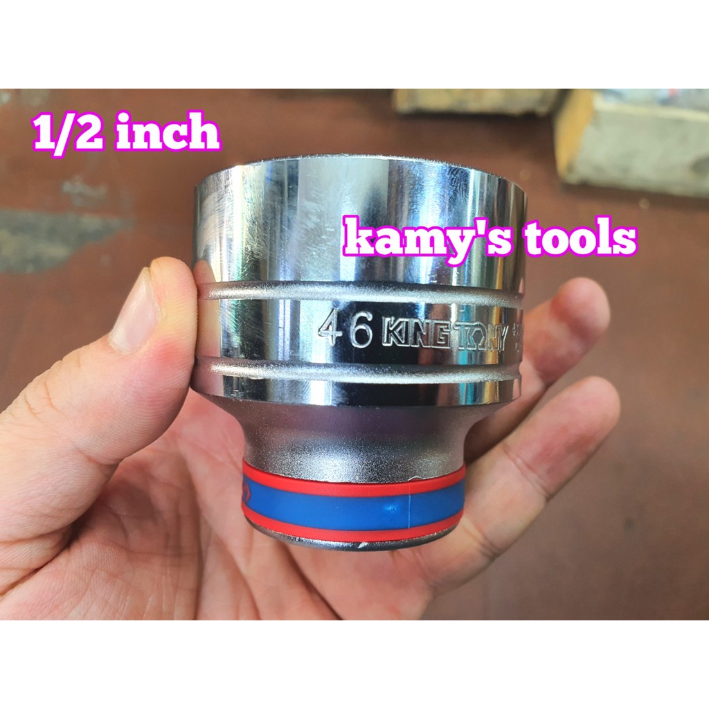 Đầu tuýp ngắn trắng 1/2 Kingtony 28mm 29mm 30mm 32mm 36mm 41mm 46mm