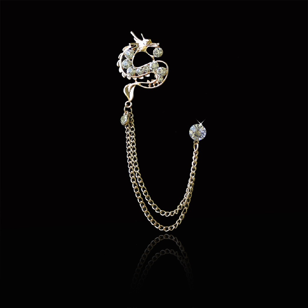 Trâm Cài Áo Hình Rồng Phong Cách Trung Hoa Cổ Điển Thời Trang Cho Nam Và Nữ