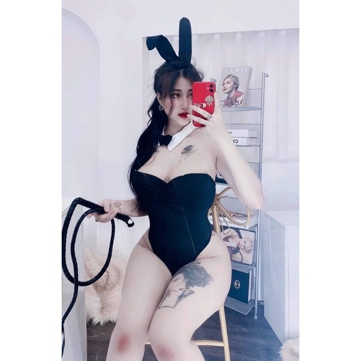 Đồ Ngủ Sexy Cosplay Thỏ Sexy - Bộ Đồ Cosplay Playboy - Bộ Đồ Cosplay Thỏ Sexy (KO KÈM TẤT)