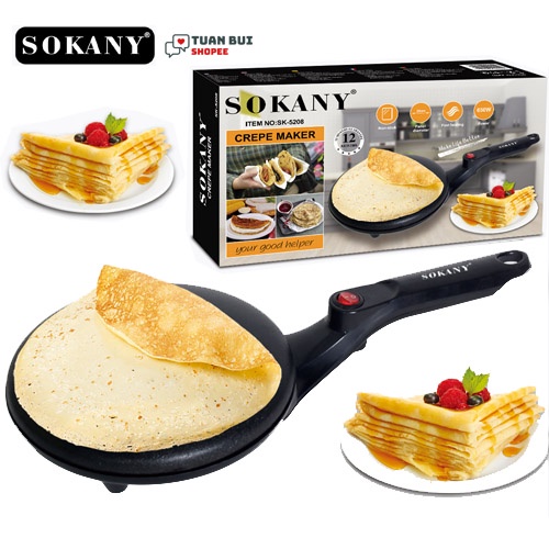 Máy làm bánh kếp, bánh crepe, bánh xèo công suất 600W