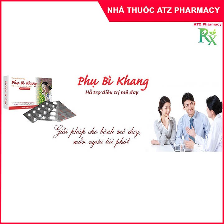 Phụ Bì Khang hộp 30 viên uống - Giảm mề đay, dị ứng, mẩn ngứa, tăng cường chức năng gan - ATZ PHARMACY