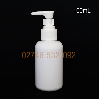 Chai Nhựa Trắng Đục 100ml Vòi Van Trắng HPDE Siêu Xinh