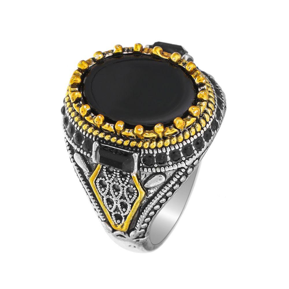 Nhẫn Đeo Tay Màu Đen Phong Cách Retro Cho Nam